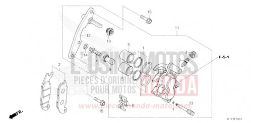 VORDERRAD-BREMSSATTEL (WW125A) WW125AP de 2023
